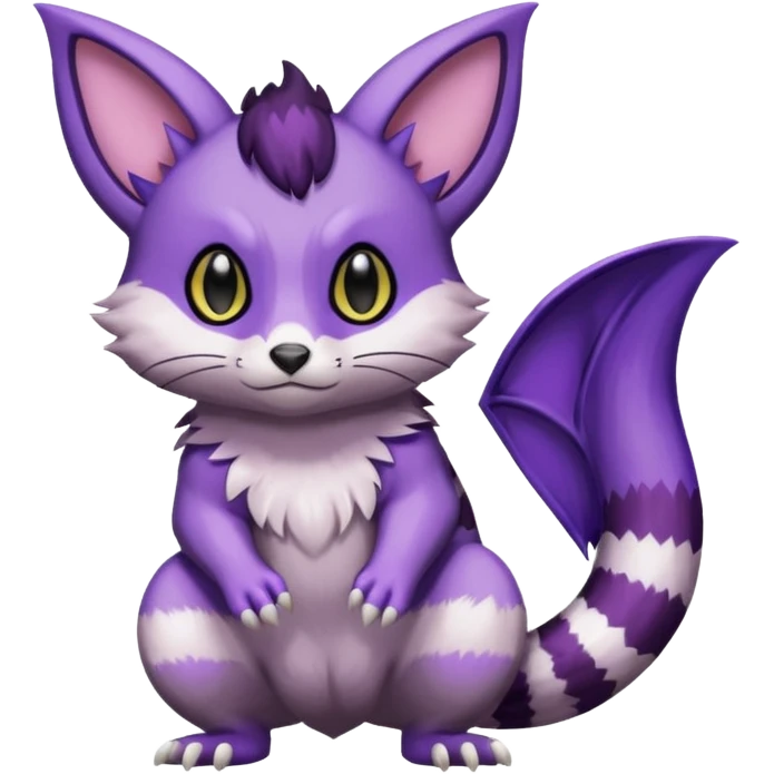 Shiny Furret-Purrloin-Noibat-Hybrid (Full body) emoji