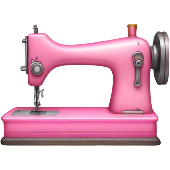 The sewing machine is pink emoji