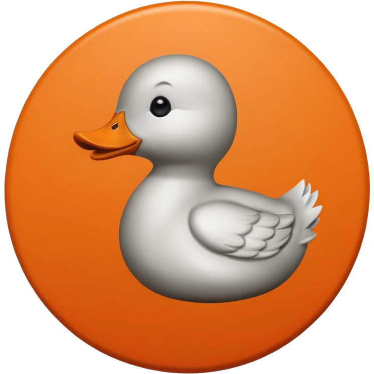 Seal of approval with orange duck emoji