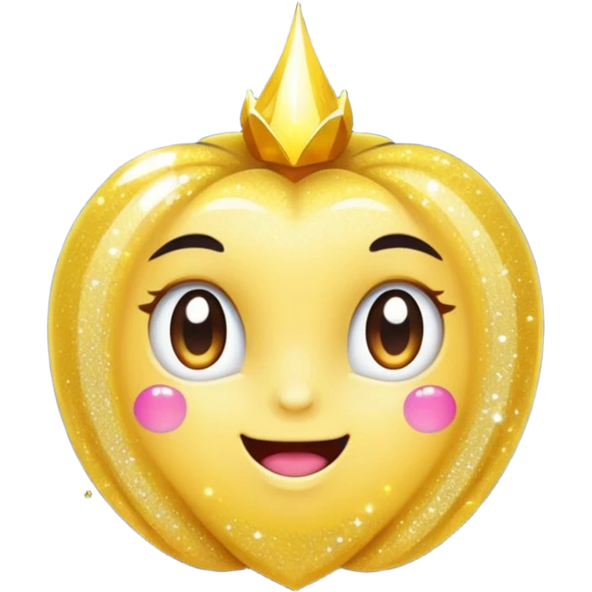 emoji of sparkling shiny glitter, with bright sparkles and shimmering particles, simple cute cartoon style emoji