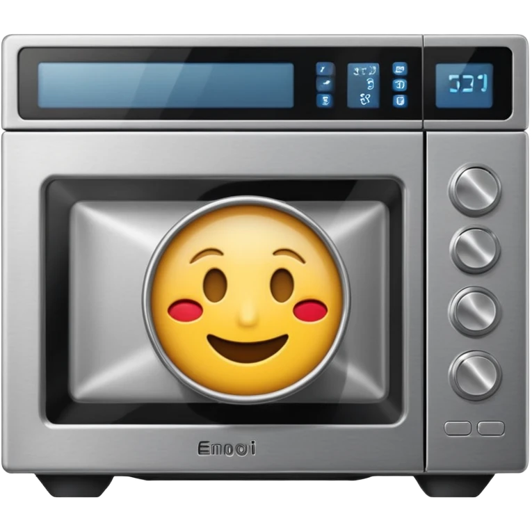 microwave emoji in style of apple emoji