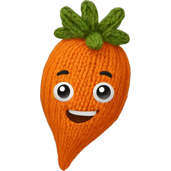 knitted carrot emoji