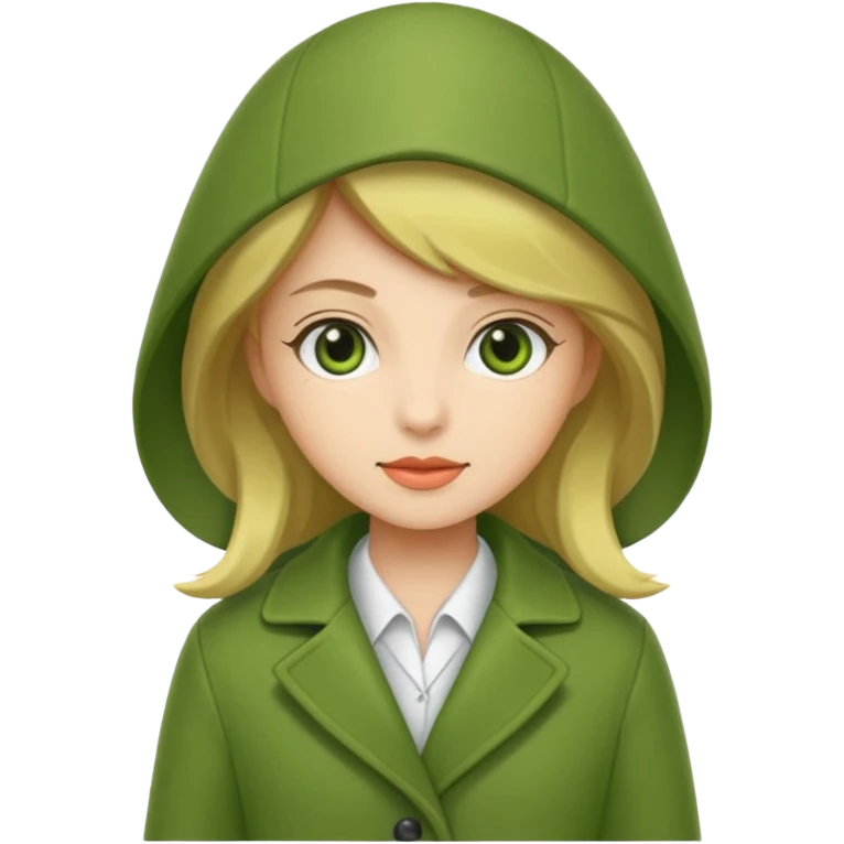 green coat girl emoji