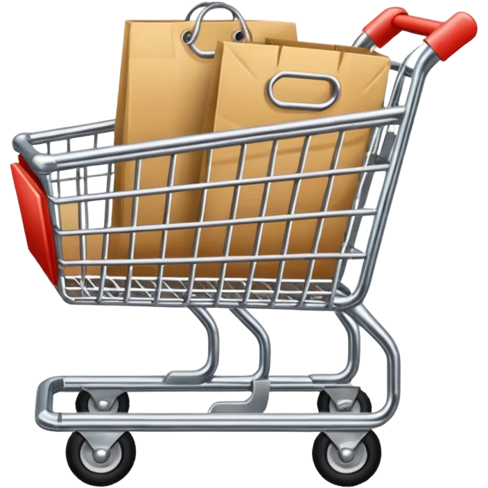 shopping cart vintage like a sticker emoji