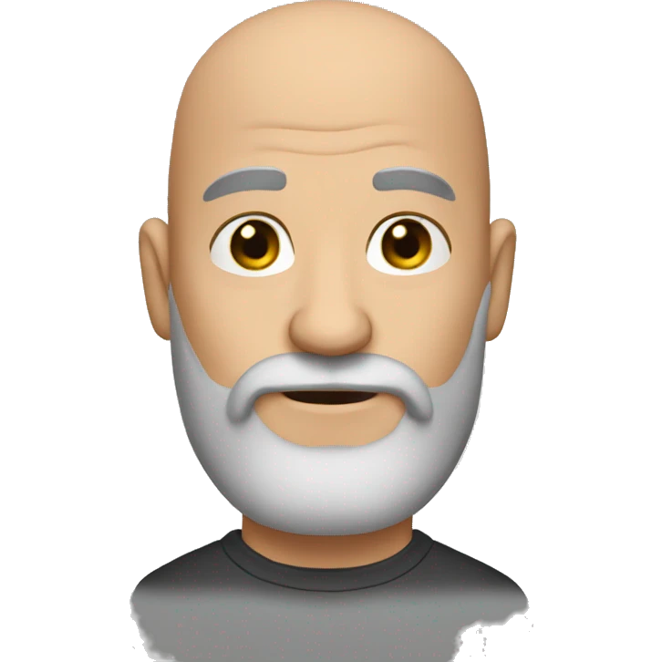
bald bearded emoji
