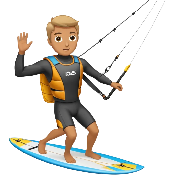 À Guy who is kitesurfing with a foil  emoji
