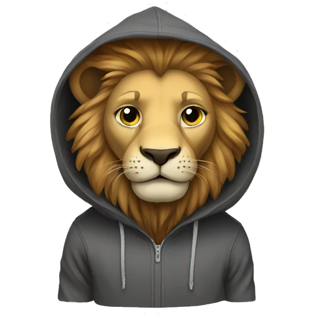 Lion with hoodie emoji