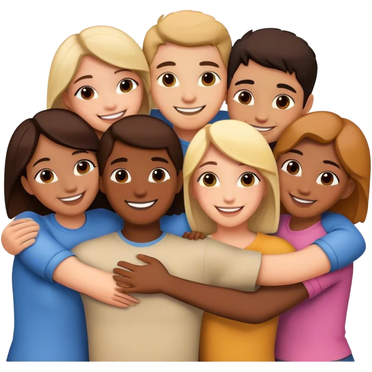 Friends hugging  emoji