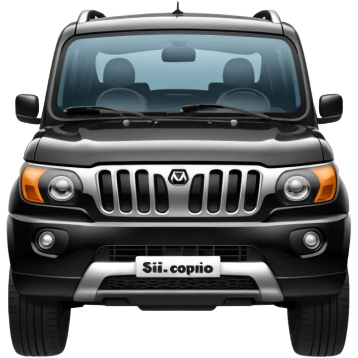 Mahindra black Scorpio S11 3D emoji  emoji