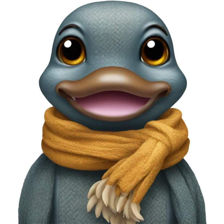 Platypus in scarf emoji