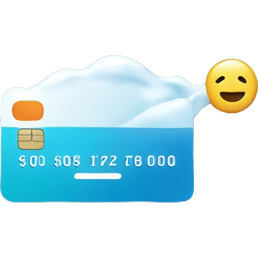 line of snow with debit card emoji