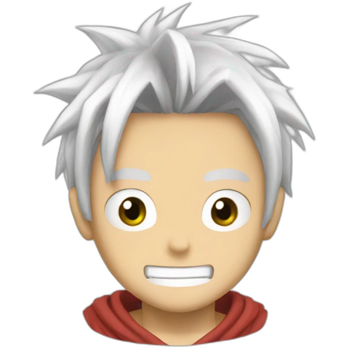 Luffy White hair emoji