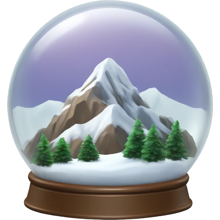 mountain snow globe, 4k, no background emoji