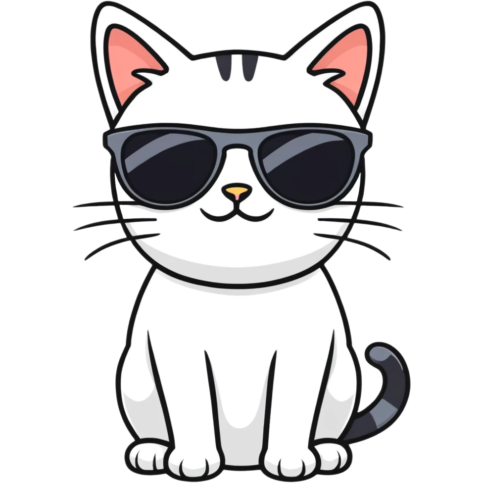 Cat with sunglasses emoji