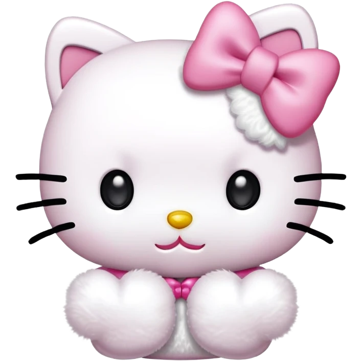 hello kitty with bow emoji