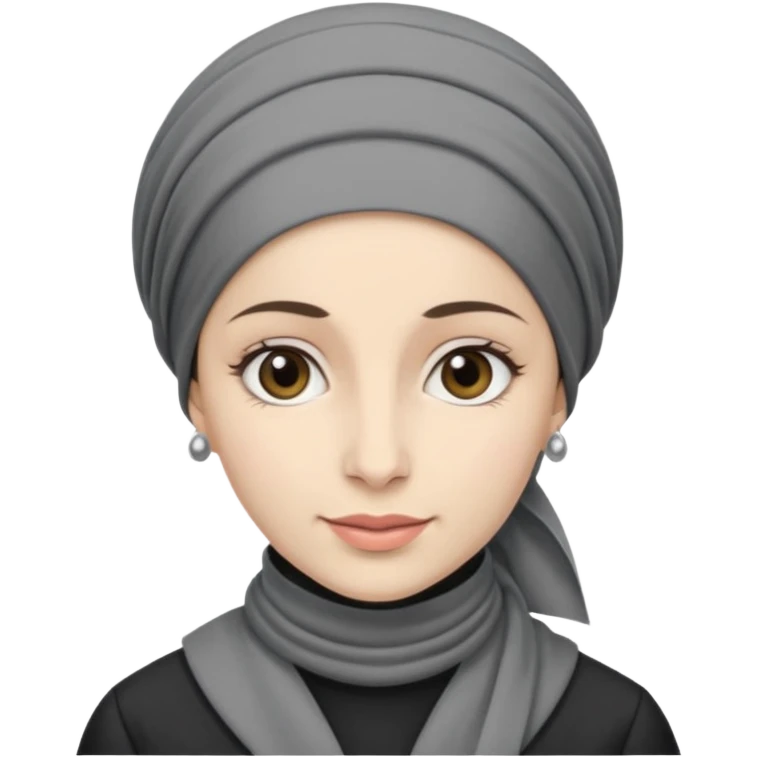 orthodox jewish woman greyscale with tichel turban circa. 1890 emoji