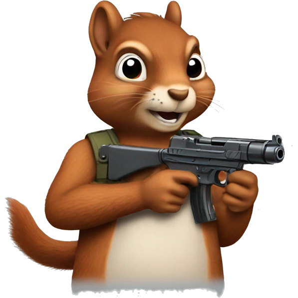 squirrel with a gun emoji