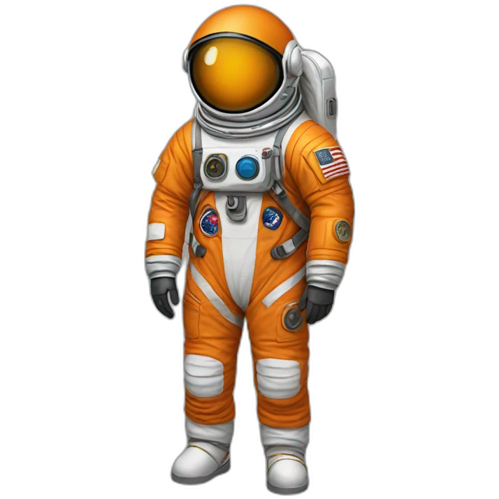 astronaut orange suit emoji
