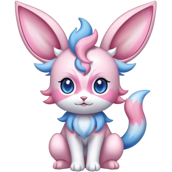Colorful Sylveon-Espurr-hybrid emoji