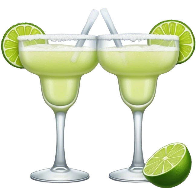 Two margarita glasses clinking cheers emoji