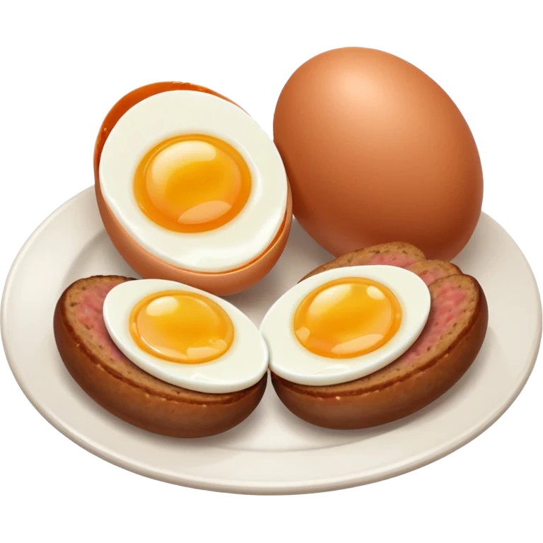 Two boiled eggs and two breakfast sausage  emoji