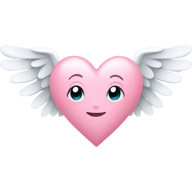 light pink heart with wings emoji