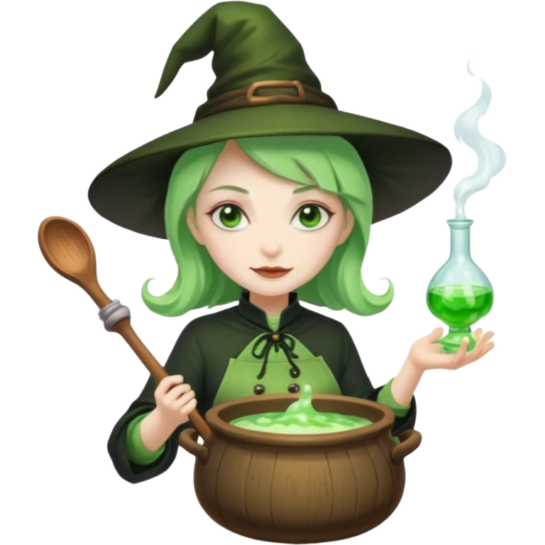 green witch cooking potion emoji