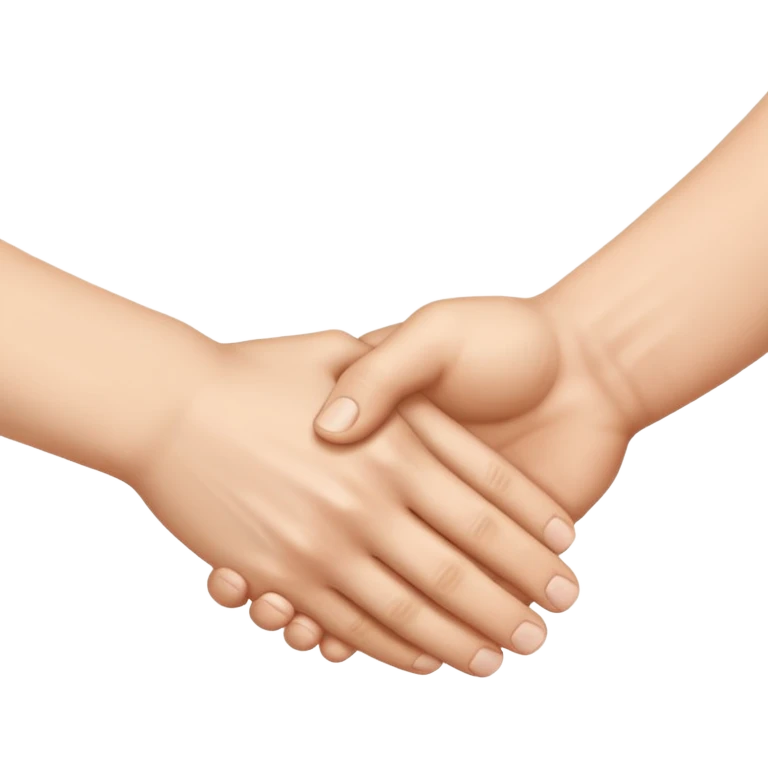 two white hands in a handshake emoji