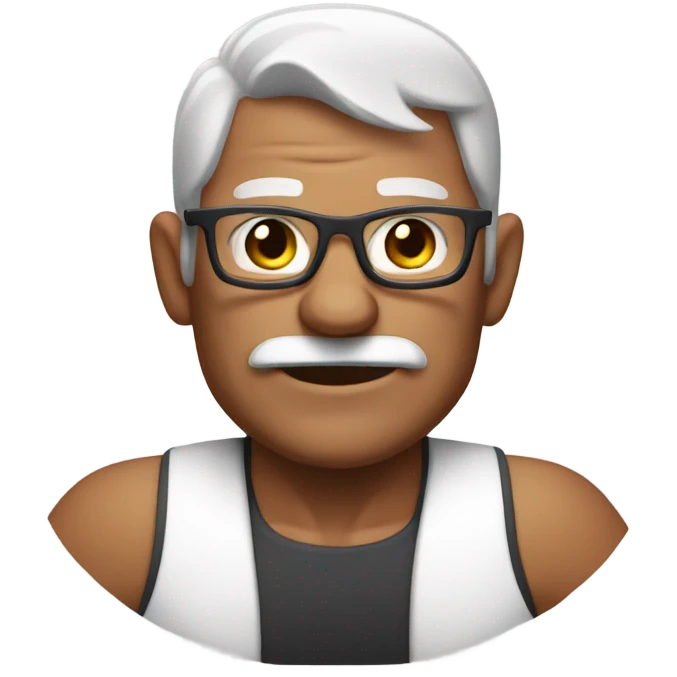 Buff elderly man emoji