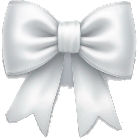 white satin bow emoji
