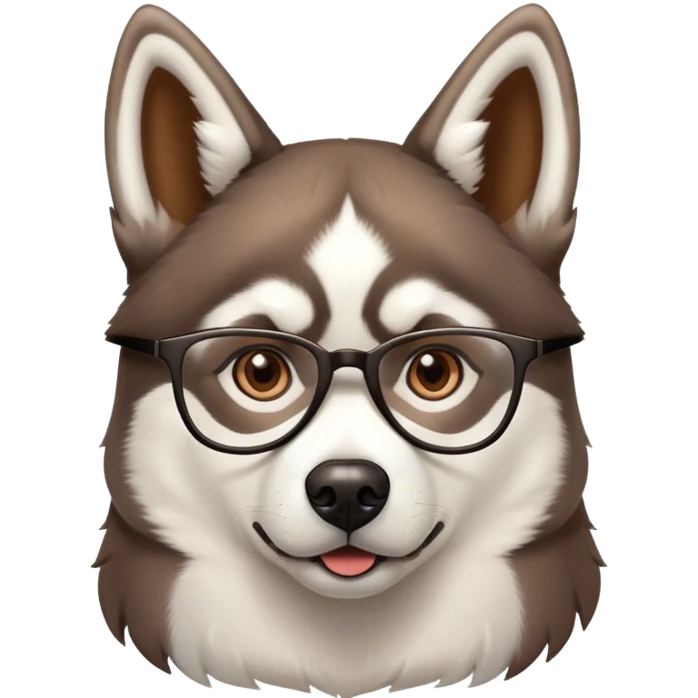 husky with glasses emoji
