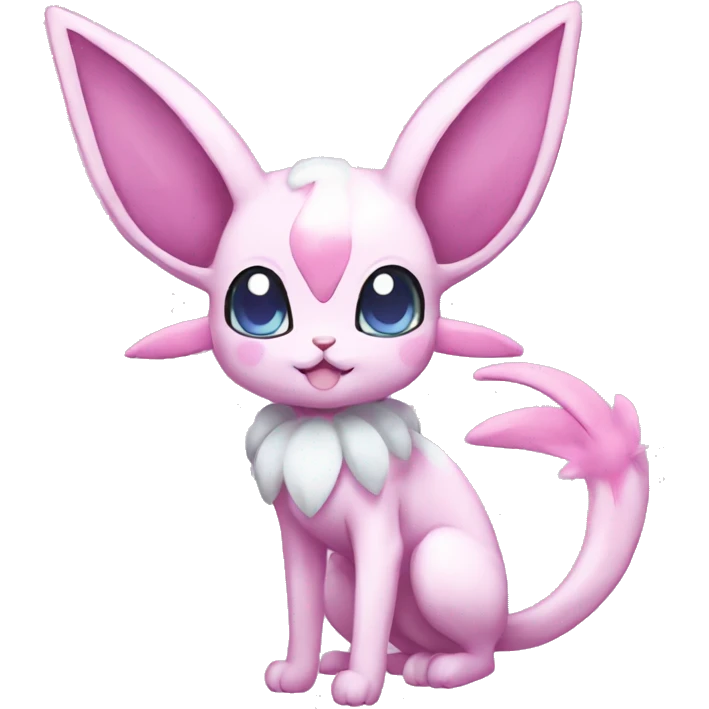 Kawaii Sylveon-Espeon-Pokémon full body emoji