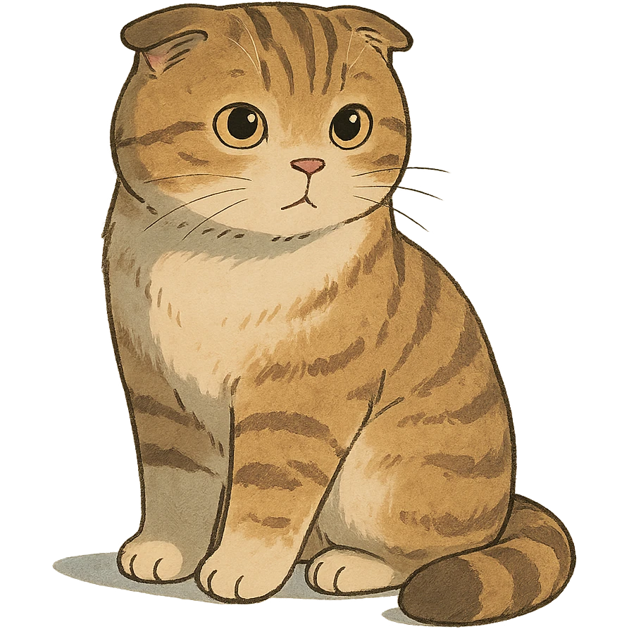 cute scottish fold cat emoji