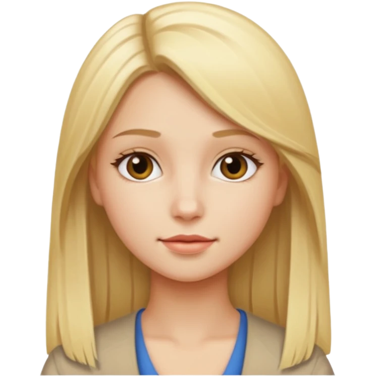 A pretty girl with blond straight hair emoji