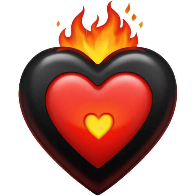 Black and red heart on fires, these are awesome can I get some option that are similar. The difference would be taking out the flame symbol in the middle  emoji