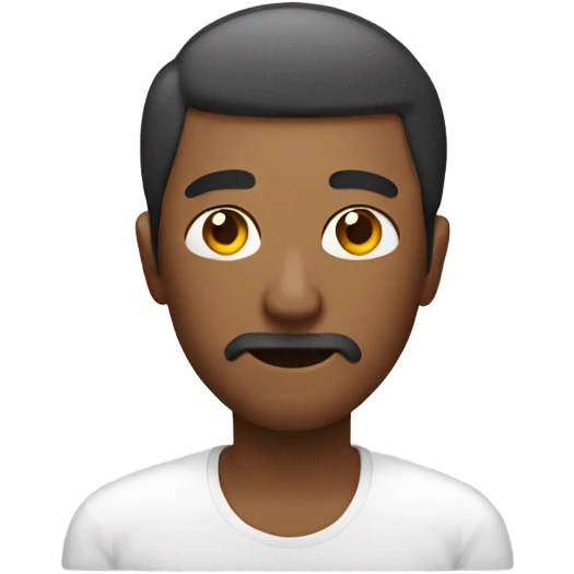 man with liquid on face emoji