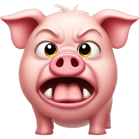 angry pig emoji