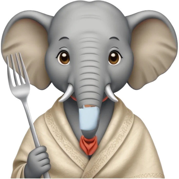 elephant at a restaurant table emoji