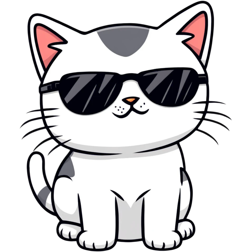 Cat with sunglasses emoji