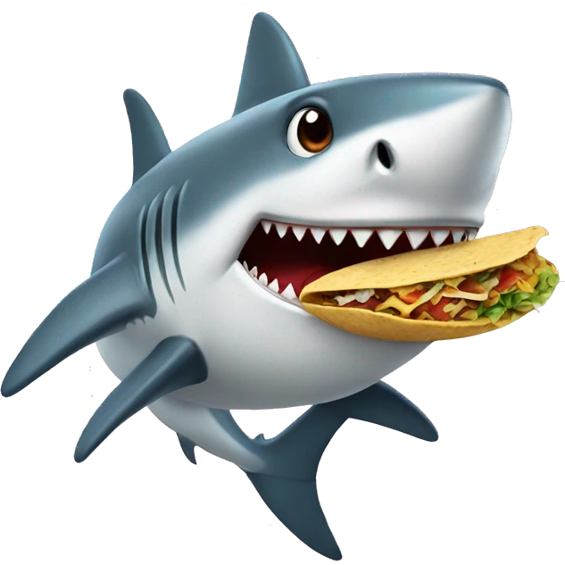 Shark with a taco emoji