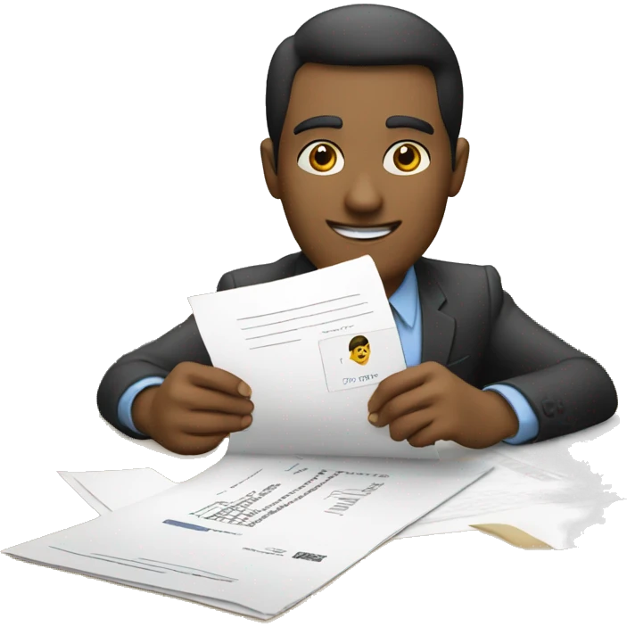 Signing document verify Identity emoji