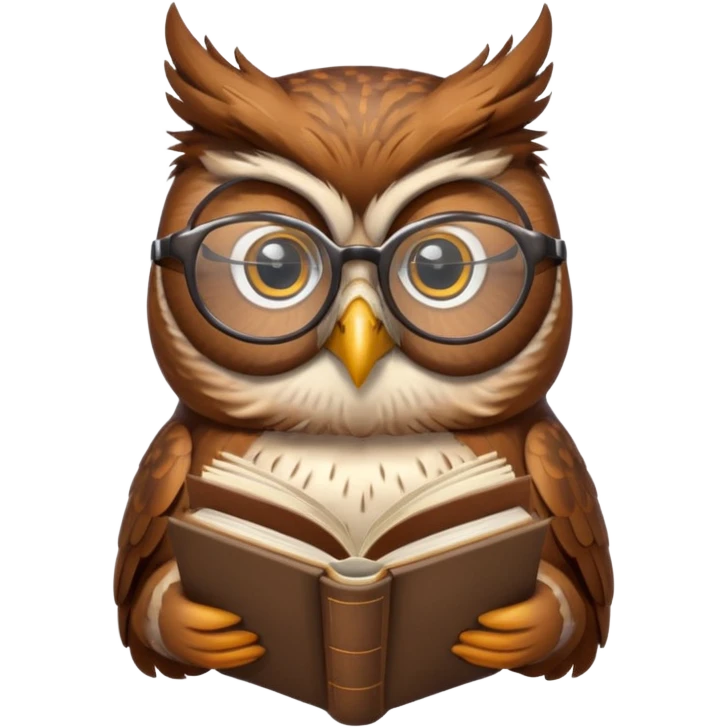 reading owl emoji