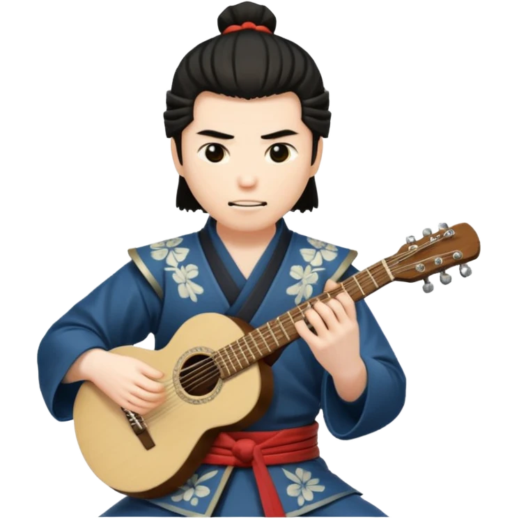samurai play guitar emoji