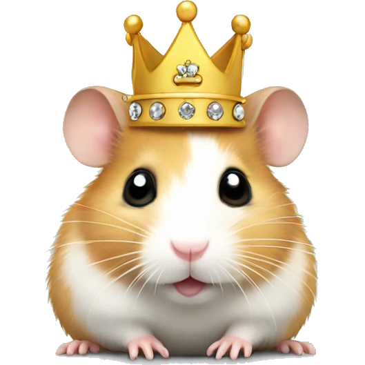 hamster-white with a crown emoji