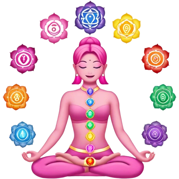 the seven chakras pink emoji