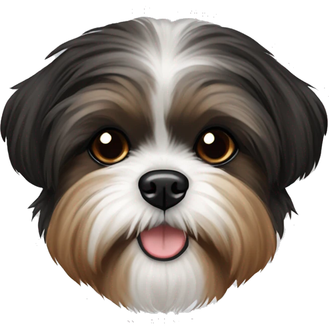 black and brown shih tzu maltese mix emoji