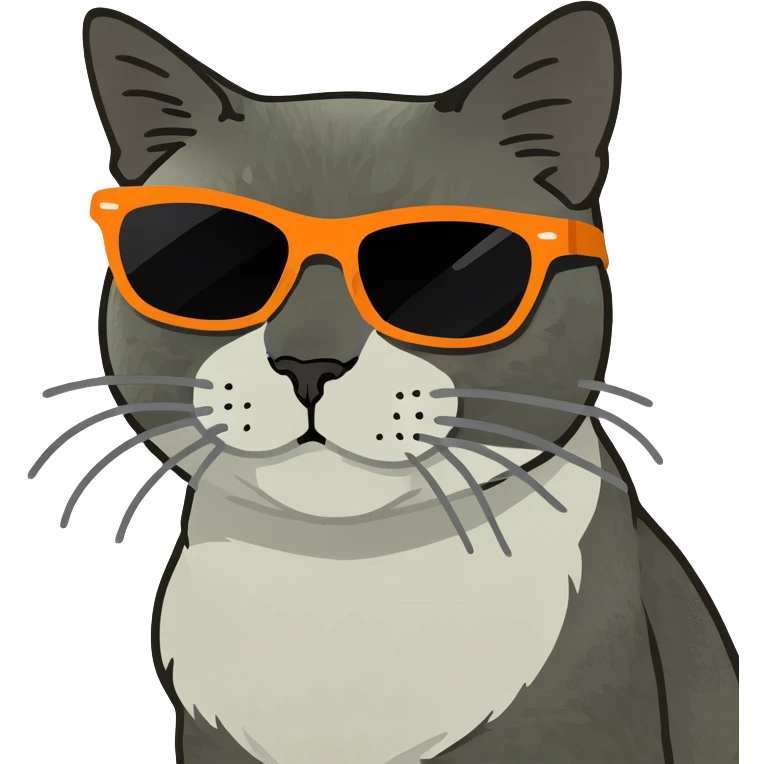 Cat with sunglasses emoji