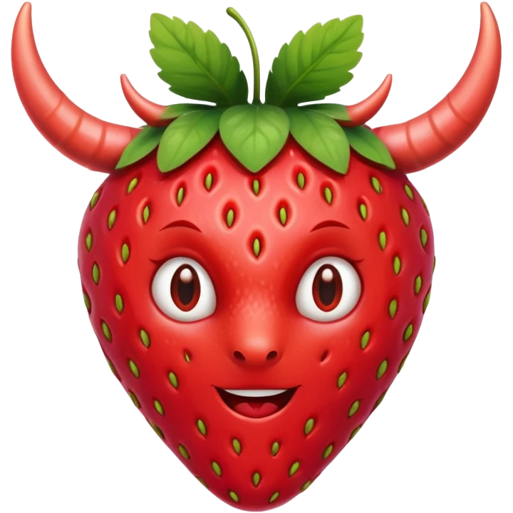  a strawberry with horns  emoji