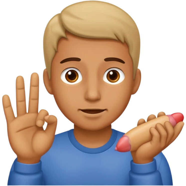 Guy stroking his penis  emoji