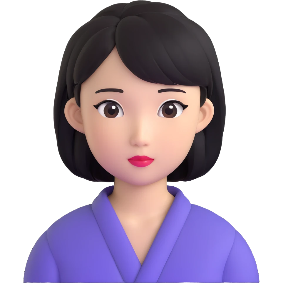 Asian girl with hairstyle like Tate McRae emoji